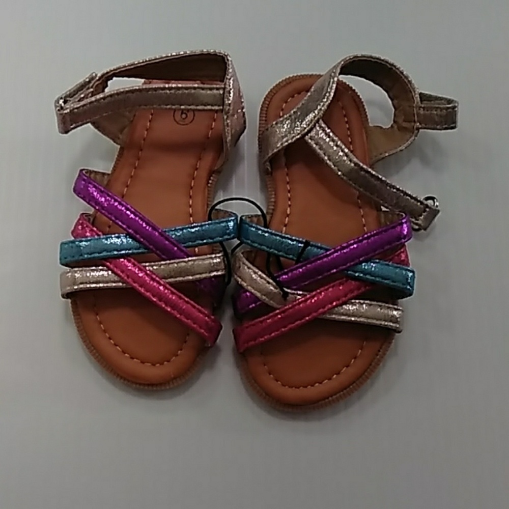 Toddler's multi colored sandals